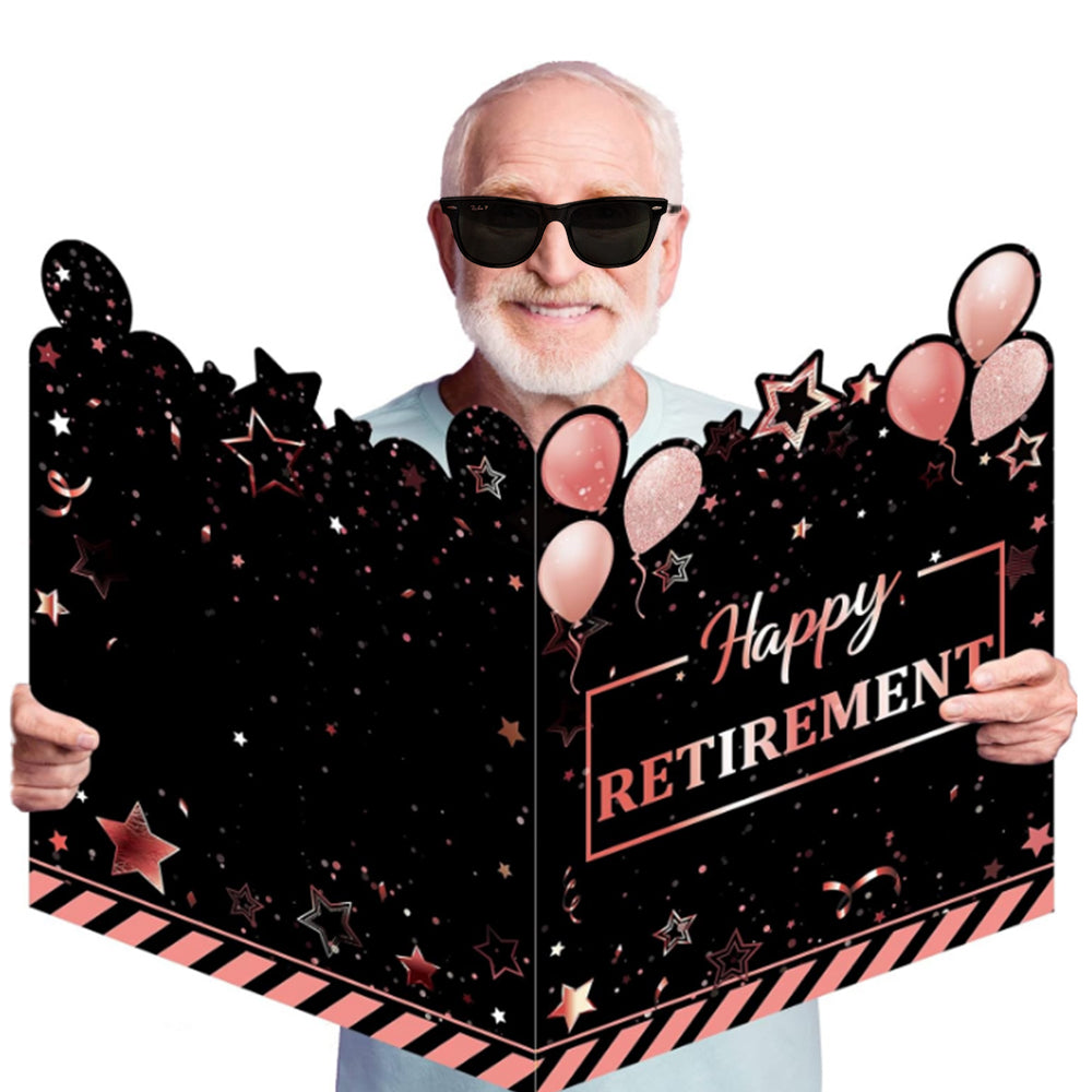 2Pcs Jumbo Guest Book Happy Retirement Card