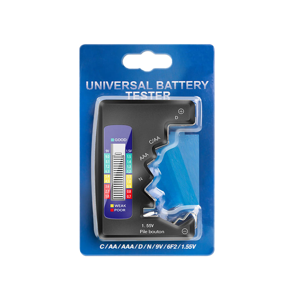 2Pcs Universal LCD Digital Battery Tester Battery Checker