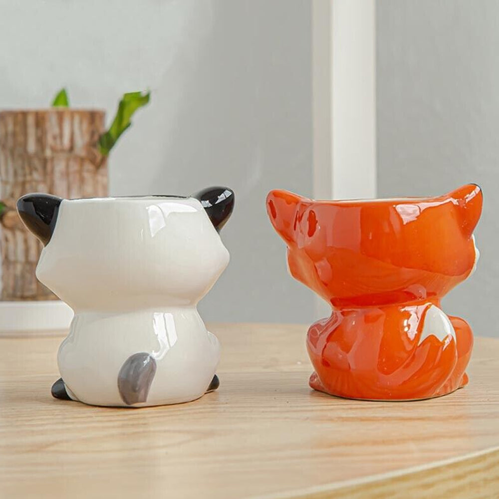 12pcs Cute Animal Shaped Plant Succulent Pots