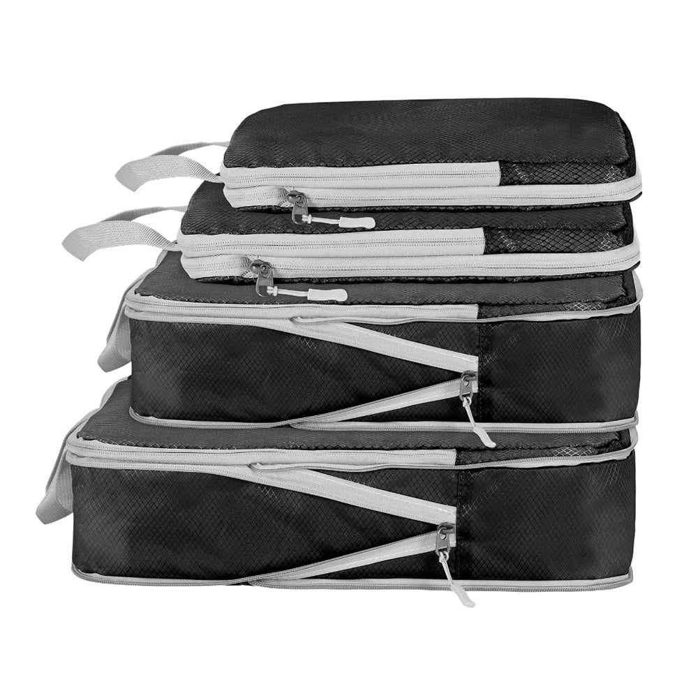 4Pcs Travel Storage Compression Luggage Bags Packing Cube Organizer