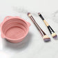 2PCS Foldable Silicone Makeup Brush Cleaner Bowls Cleaning Tool For Brushes Powder Puffs Sponges
