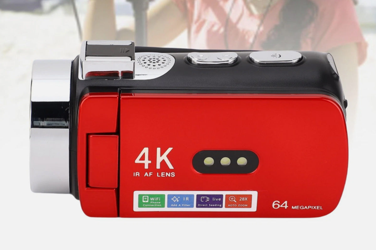 4K Video Camera Camcorder 64MP Vlogging Camera With 28X Digital Zoom for YouTube