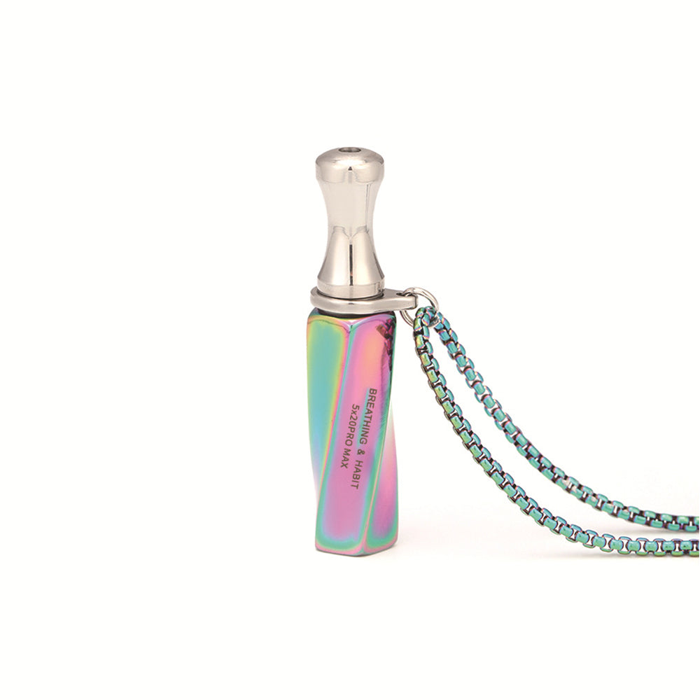 Breathlace Necklace Stainless Steel Breathing Pendant Necklace