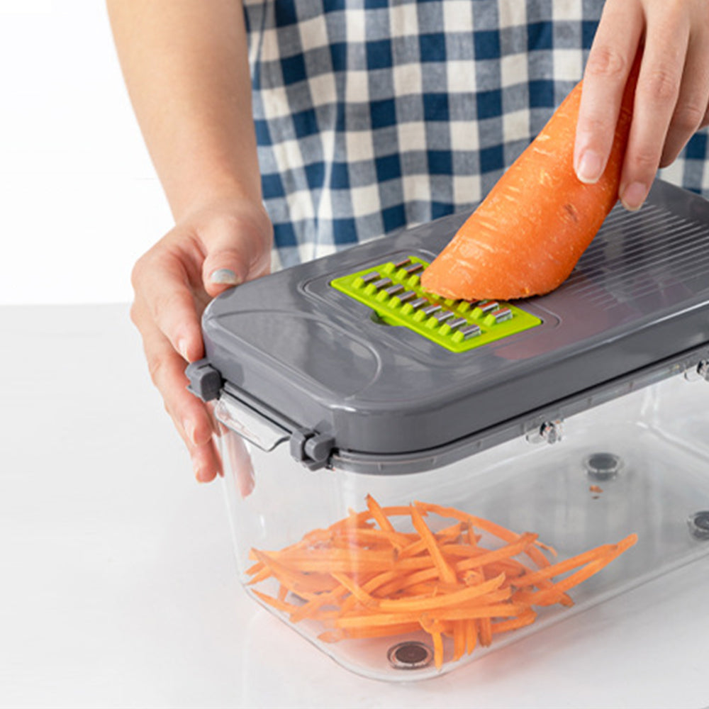 22-in-1 Vegetable Fruit Chopper Slicer with 13 Stainless Steel Blades