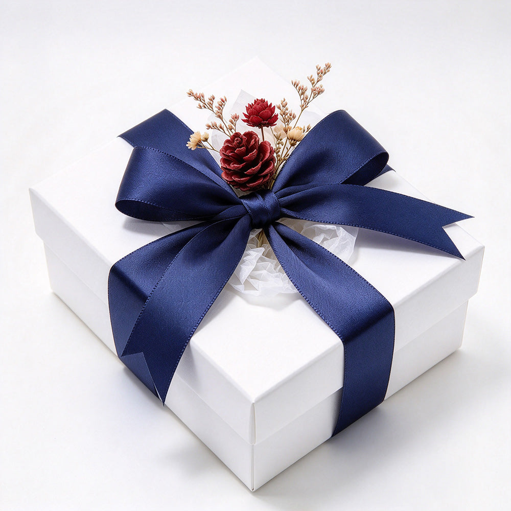22m Double Sided Polyester Satin Ribbon for Christmas Gift Wrapping