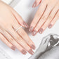 3Sets Reusable Solid Color Fake Nails Press On Manicure