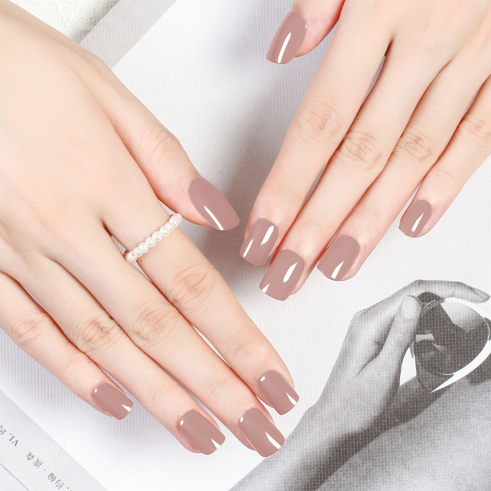3Sets Reusable Solid Color Fake Nails Press On Manicure