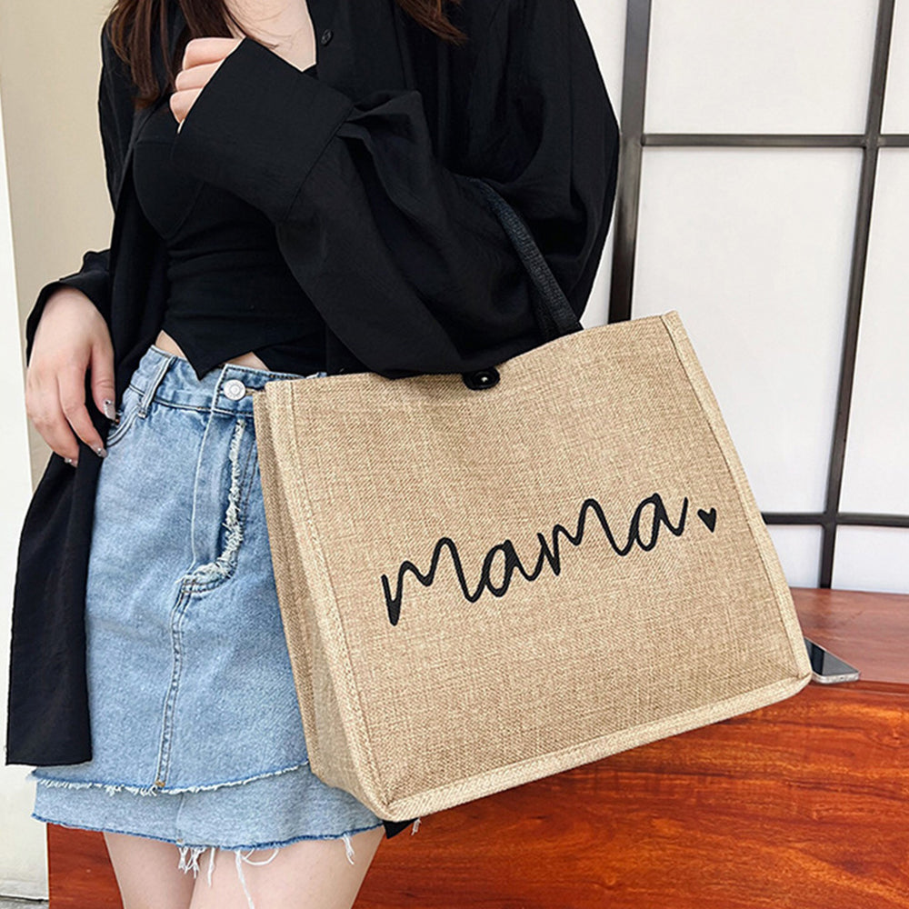 Jute Reusable Handbags-mama