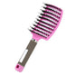 Detangle Nylon Boar Bristle Brush Head Scalp Massage Comb For Fine Hair
