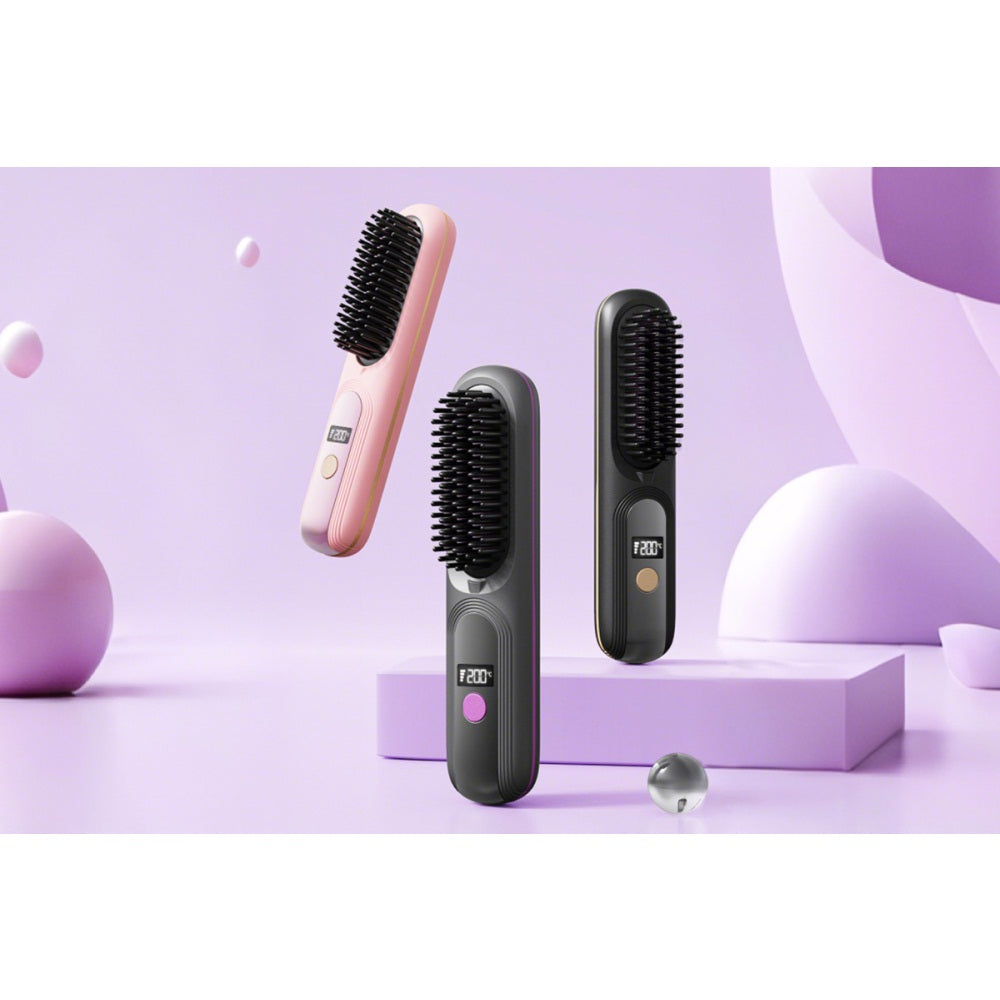 Portable Rechargeable Wireless Hair Straightener Comb