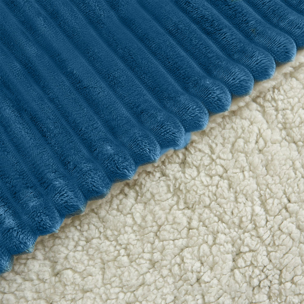 Reversible Faux Plush Blanket