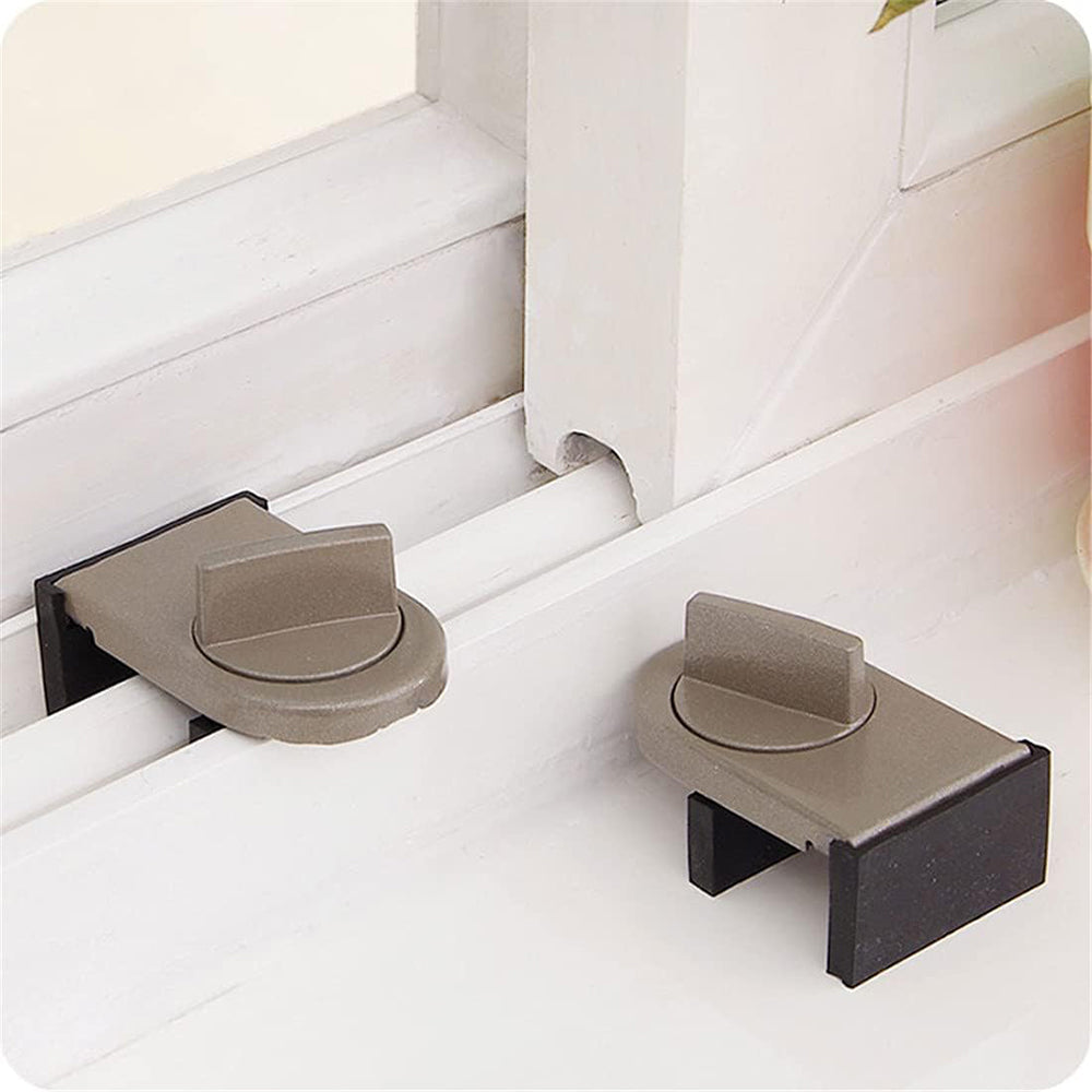 2Pcs Sliding Window Security Locks Adjustable Window Insurance Lock