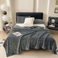 Bubble Fleece Blanket Soft Textured Throw for Sofa Bed Home Decor-Grey