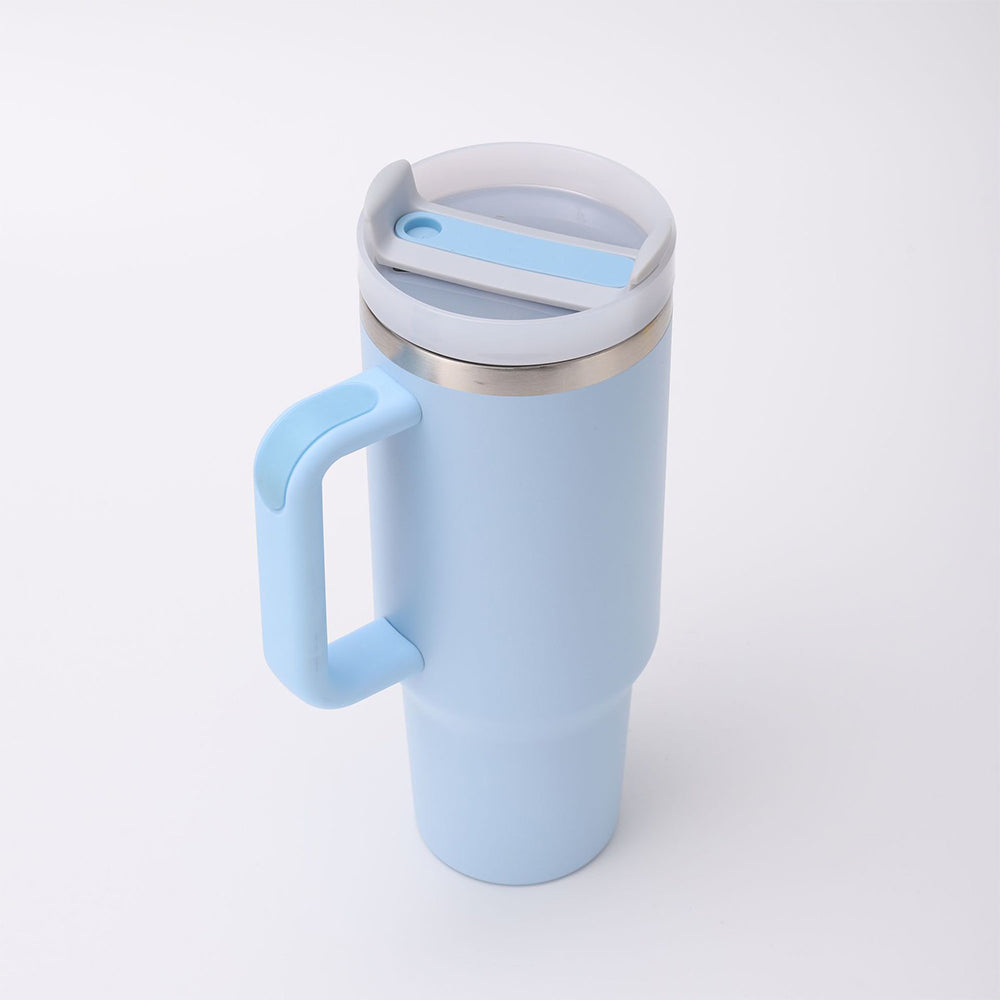 1200ML Stainless Steel Vacuum Insulated Tumbler with Straw and Lid Handle Mug