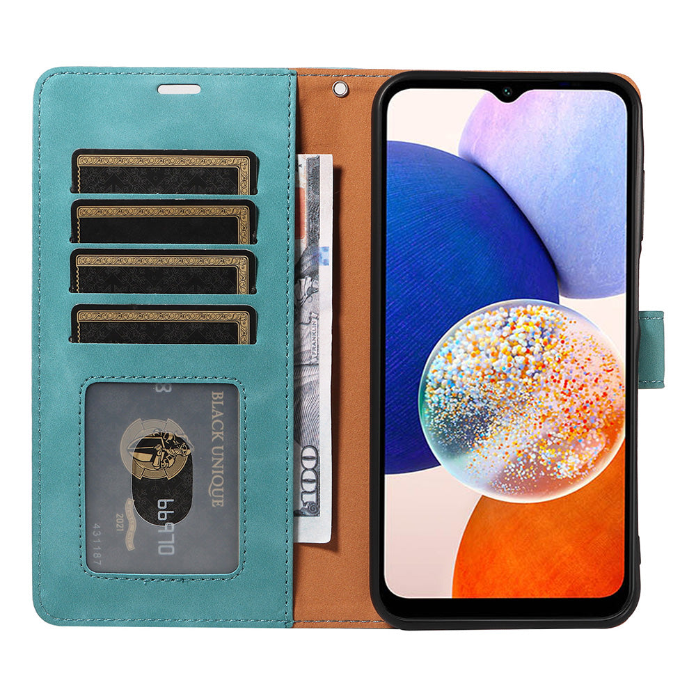 RFID Protective Flip Wallet Case Compatible with Samsung A17 A37 and A57-Green