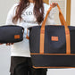 2Pcs Expandable Overnight Travel Duffel Bag Set Weekender Bag with Toiletry Bags