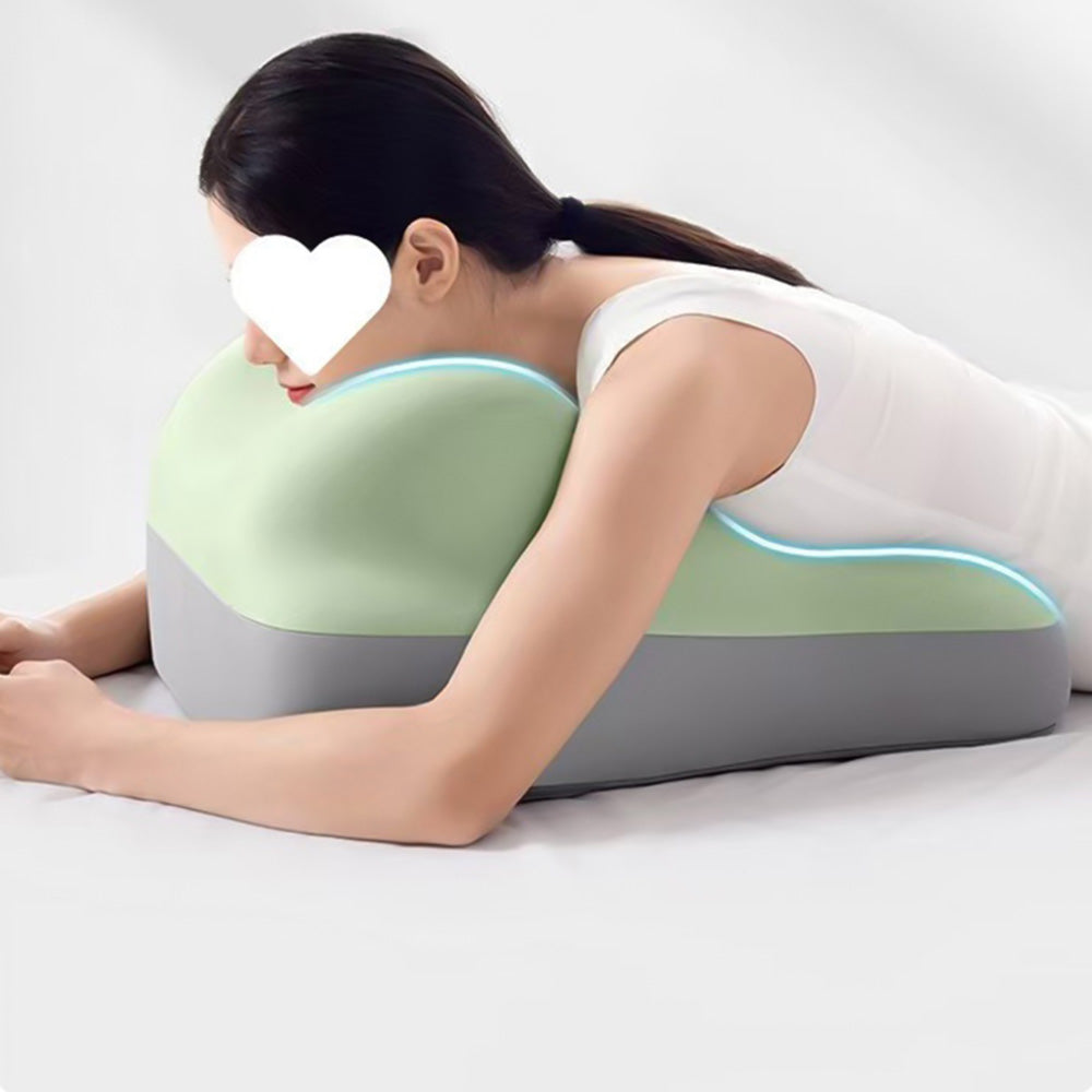 Ergonomic Memory Foam Reclining Pillow Prone Reading Cushion for Bed and Sofa