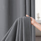 Waffle Weave Water Resistant Shower Curtain with 12 Rustproof Rings-Grey