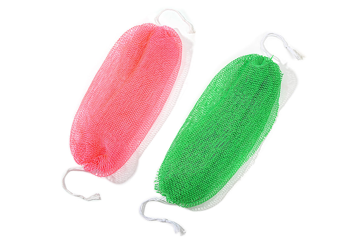 2PCS African Net Sponge Body Scrubber for Exfoliating and Bathing