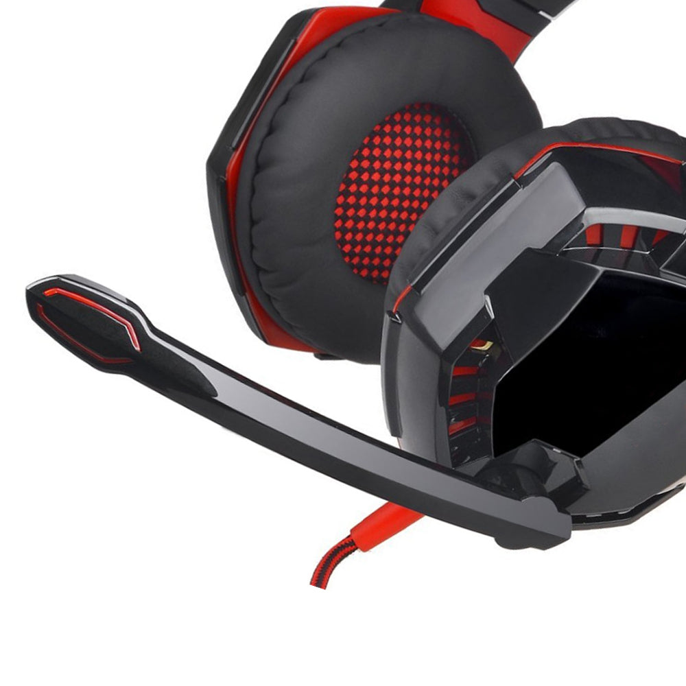 3.5mm Gaming Headset MIC LED Headphones Surround with Splitter  for PC Mac Laptop
