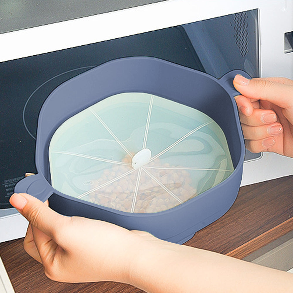 Microwave Popcorn Popper Silicone Popcorn Bowl With Lid