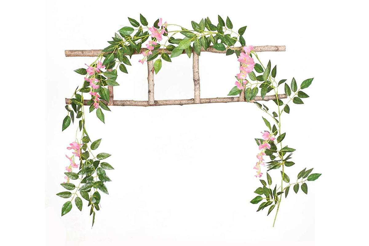 4Pcs Artificial Silk Wisteria Vine Hanging Garland 1.8 m for Home and Garden Decoration