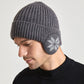 2-in-1 Warm Knitted Ear Flap Beanie Knitted Hat