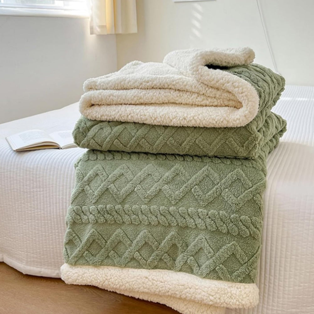 150X200cm Reversible Artificial Plush Blanket