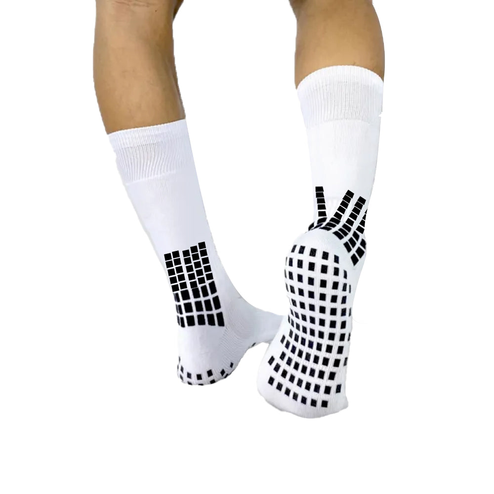 3Pairs Anti-Slip Sports Socks Non Skid Grip Socks-Black, Blue, White