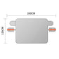 Car Windshield Snow Cover Protector with Reflection Strips-Double Layer Large Silver(with 5 strong adsorbable iron)