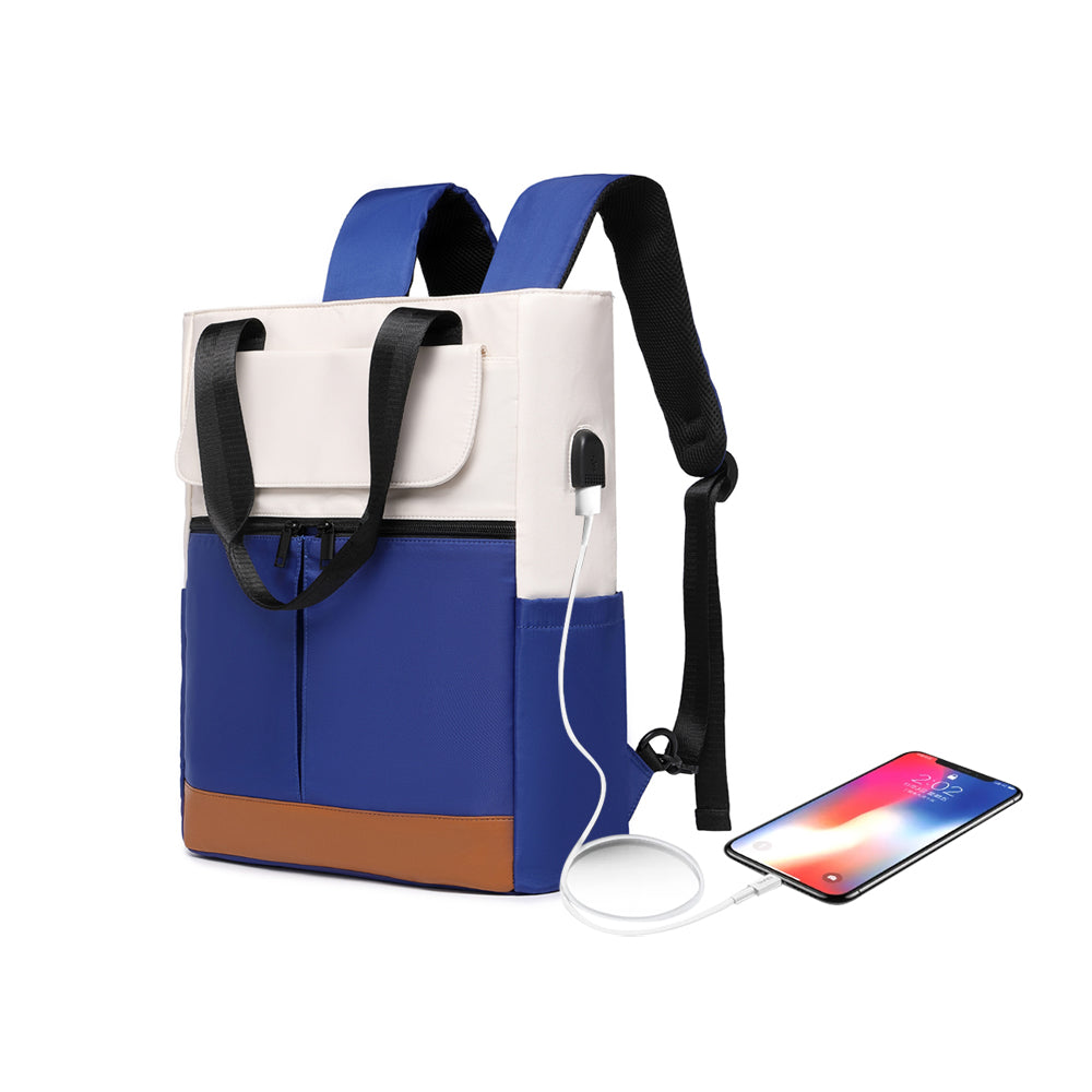 Water Resistant Travel Laptop Backpack with USB Charging Port
