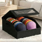 Large Capacity Hat Organizer Box Holds 30 Hats for Baseball Cap Wide Brim Cap
