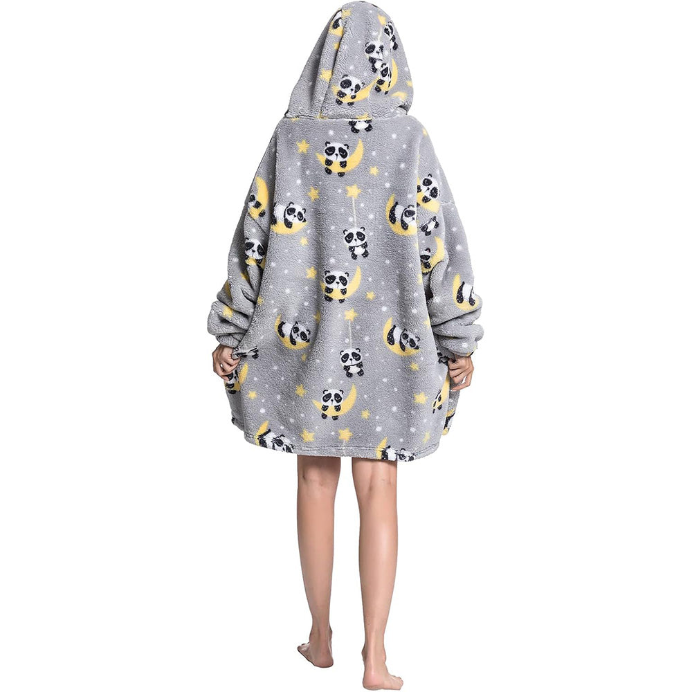 Hooded Blanket Hoodie Ultra Plush Comfy Sweatshirt Fleece-Style 3