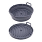 Reusable Foldable Round Silicone Air Fryer Baking Tray with Handles