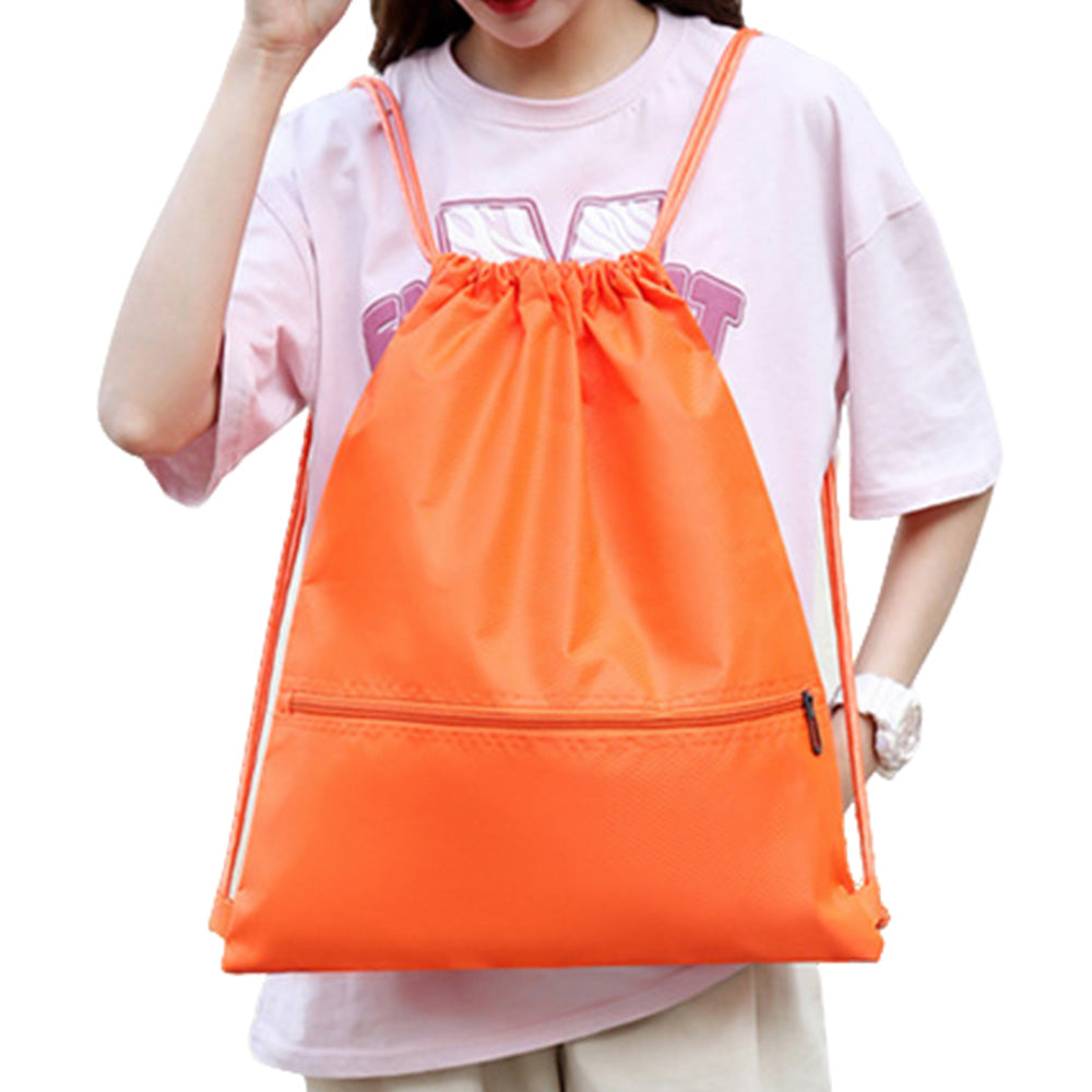 Water-resistant Drawstring Backpack Bag Portable Gym Backpack for Outdoor Travel
