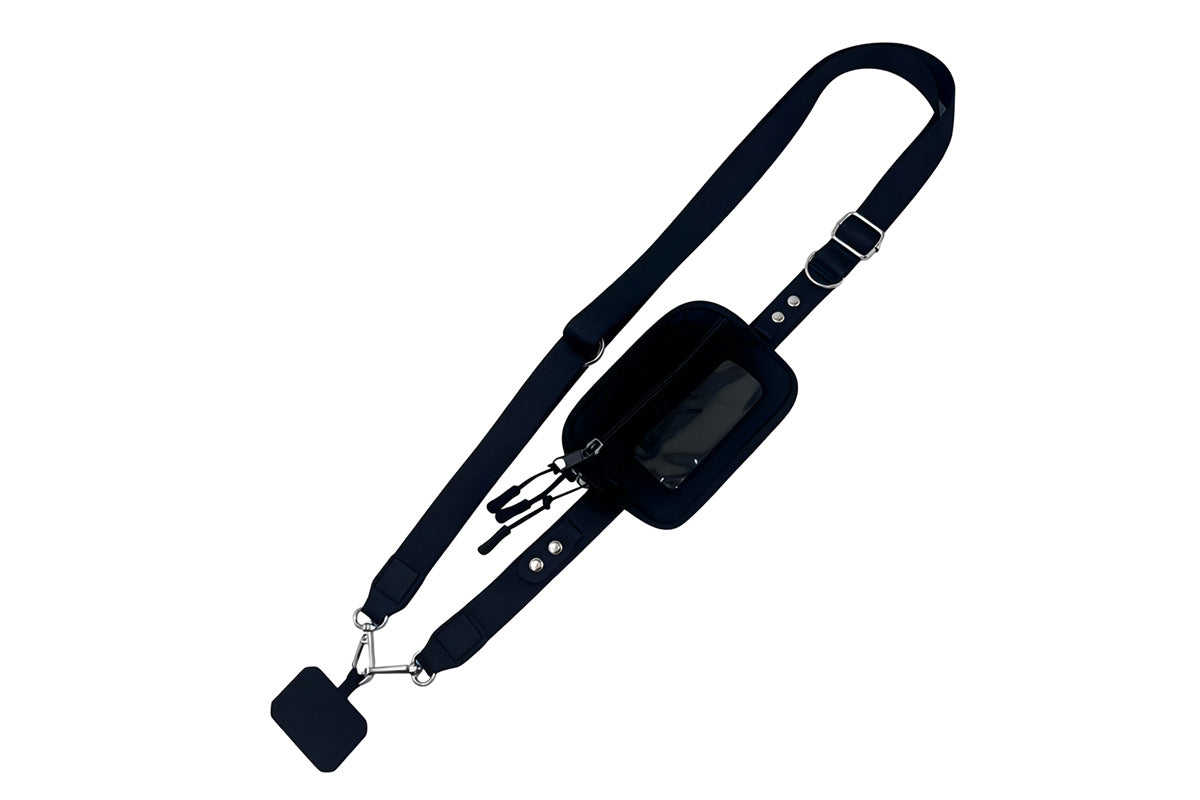 2-in-1 Phone Crossbody Strap Clear Window Card Wallet Pouch Travel Adjustable Shoulder Strap Bag