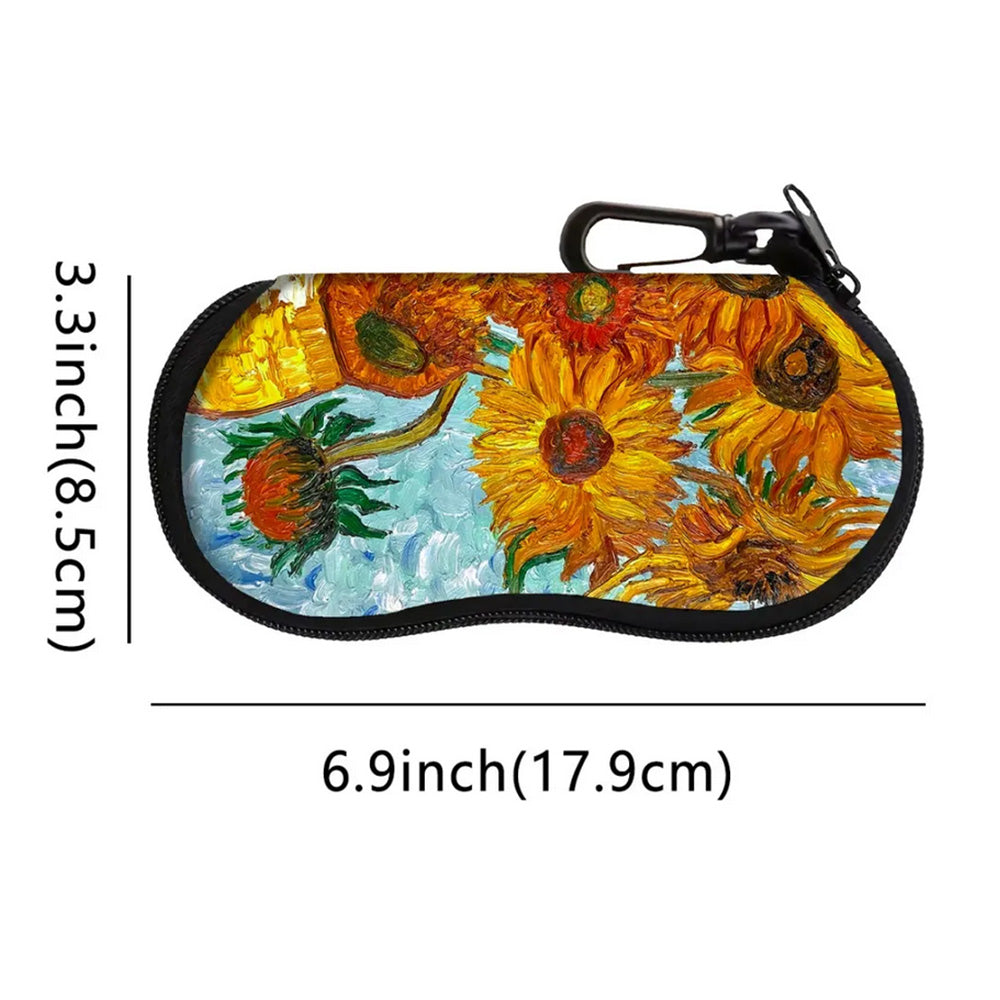 Lightweight Soft Glasses Case Scratch-Resistant Zipper Sunglasses Pouch for Travel and Commuting