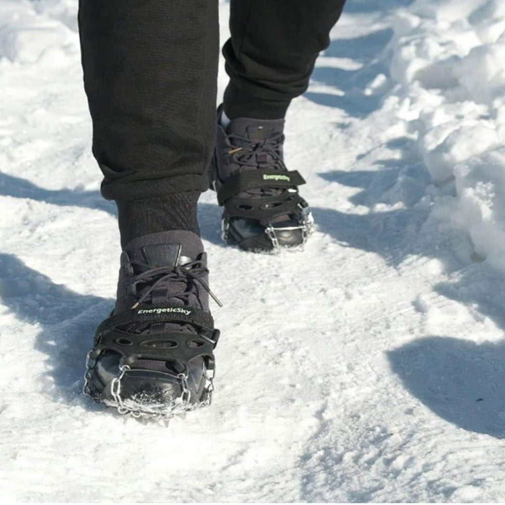 Shoes Traction Cleats Ice Snow Grips with 10 Stainless Steel Spikes