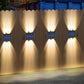 4Pcs Solar Wall Light for Outdoor Fence Waterproof Convex Lens Design