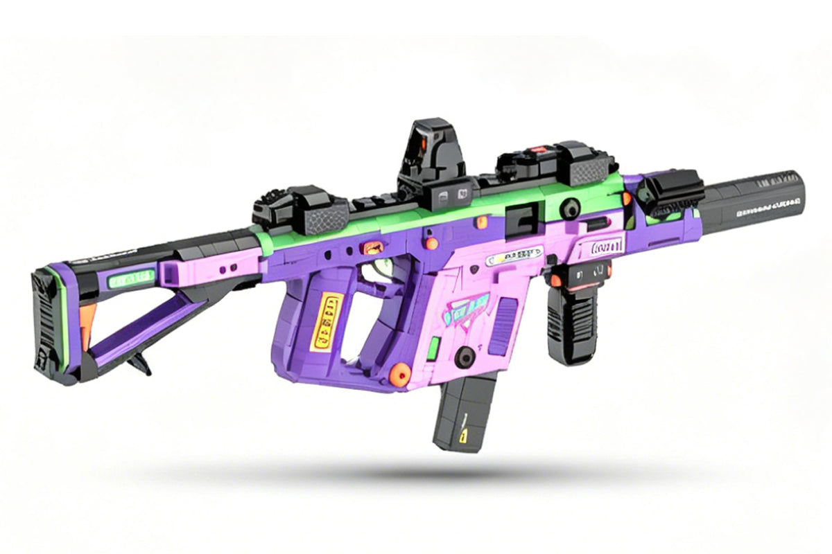 Cool Static Building Block Toy Gun No Shooting Building Blocks Gun Non-Firing Simulation Military Model DIY Assembly Toy