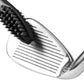 Dual Sided Golf Club Groove Cleaner Brush Tool with Retractable Carabiner