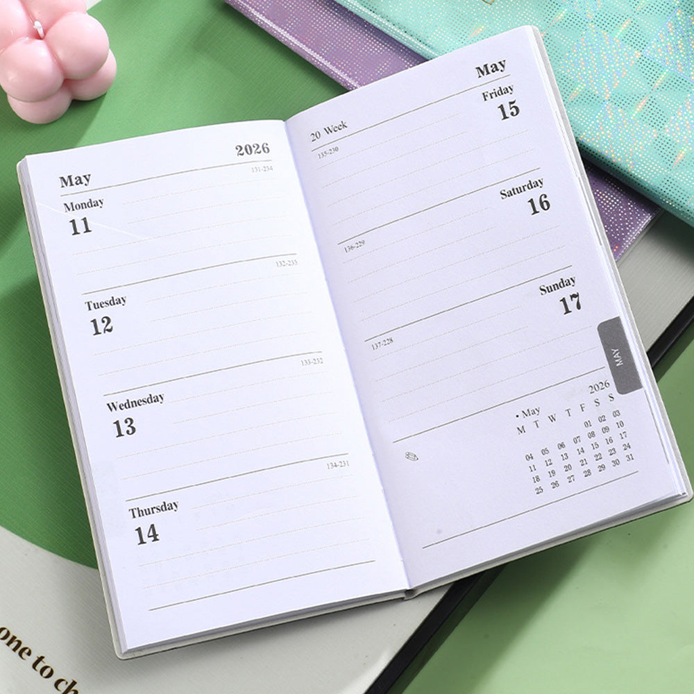 2026 Pocket Planner Calendar Portable A6 Daily Planner