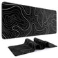 Keyboard Mouse Pad with Smooth Cloth Surface and Non-Slip Rubber Bottom for Office and Gaming Use-Black