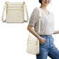Genuine Leather Crossbody Shoulder Bag Multi-Compartment Water-resistant Handbag