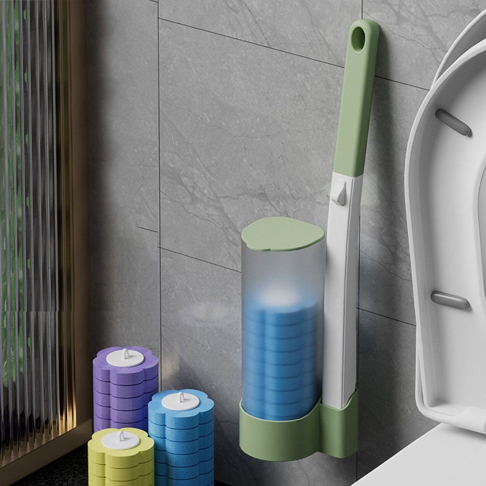 Disposable Toilet Brush Set with 18Pcs Replacement Brush Heads
