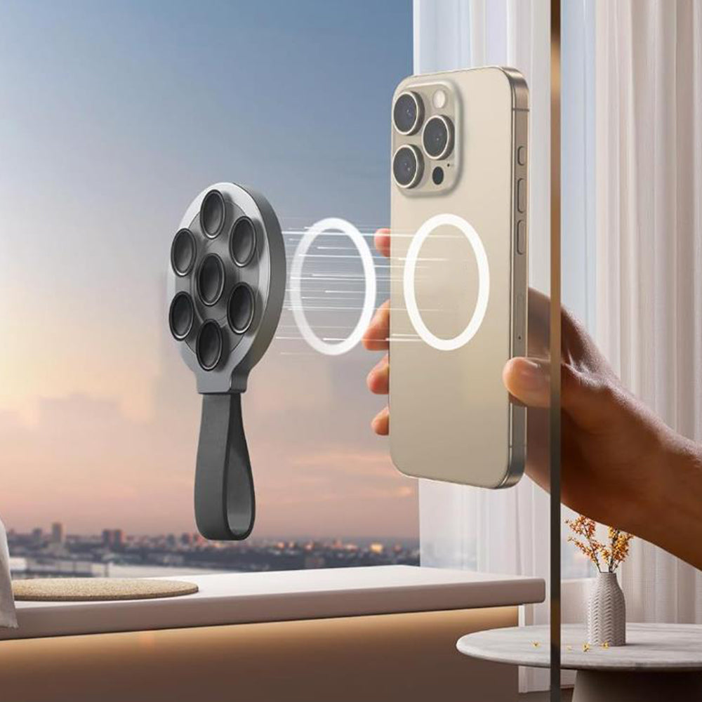 Silicone Suction Cup Magnetic Phone Mount MagSafe Grip Holder