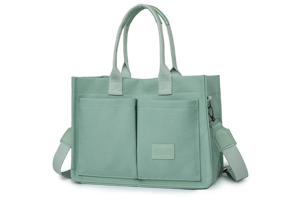 Tote Bag for Women With Compartments Canvas Crossbody Bags for Laptop Book