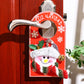 3Pcs Vintage Merry Christmas Door Knob Hanger Santa/Snowman/Elk For Holiday Nativity Tree Door Decor