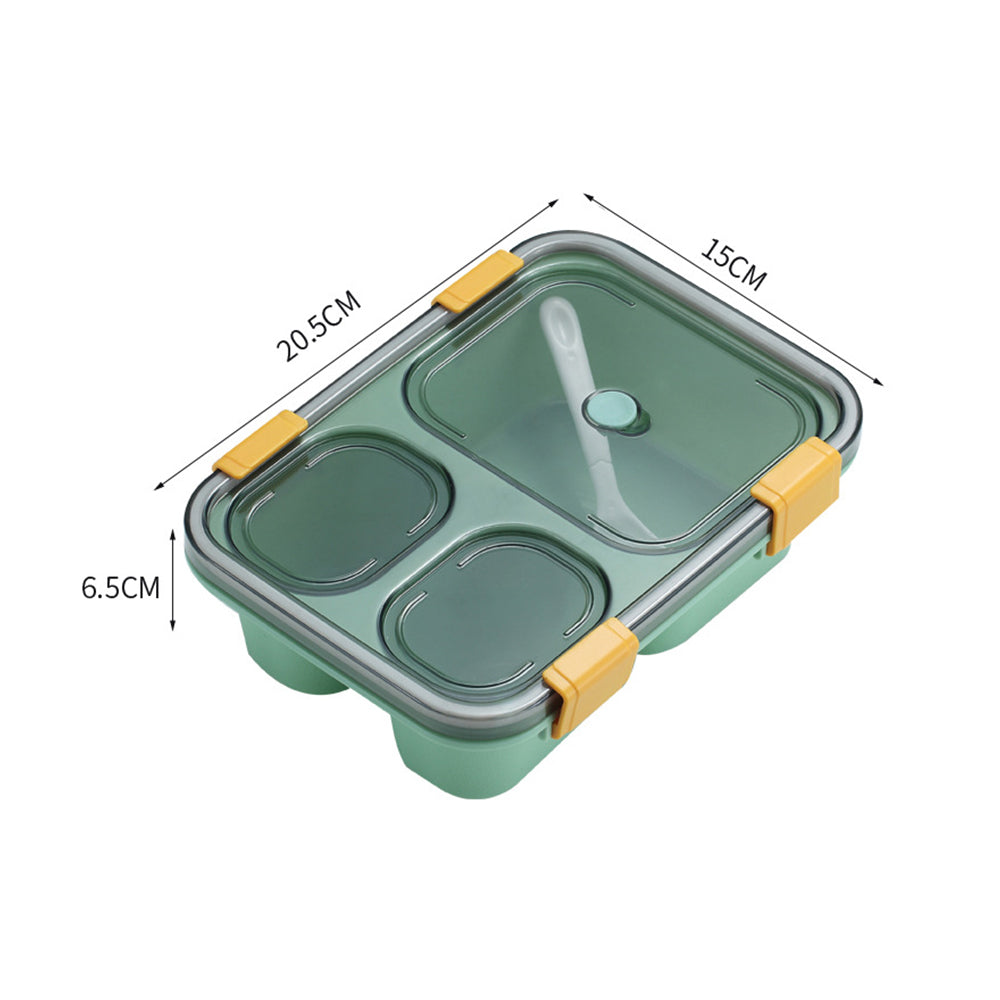 Portable Microwaveable Lunch Box Bento Box-3-Compartment