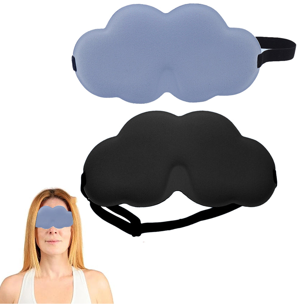 2Pcs Soft 3D Silk Eye Mask for Sleeping Clouds Shape Eye Sleeping Blindfold